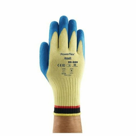 ANSELL PowerFlex 80-600-7 Heavy Duty Cut Resistant Gloves, SZ 7, Latex/Natural Rubber Coating, 12PK 103501